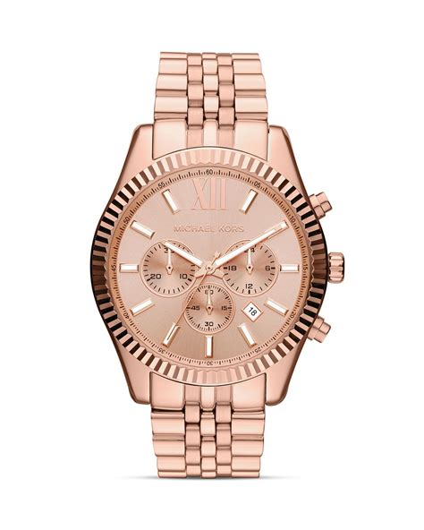 rose gold mk watch men